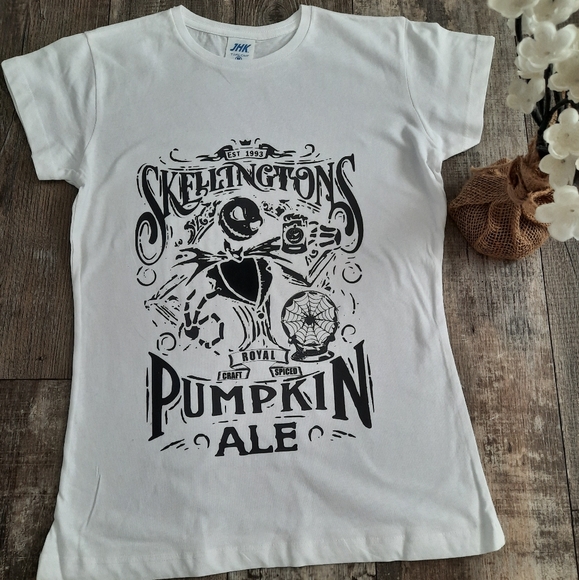 Skellington Pumpkin Ale T-shirt - Picture 1 of 4